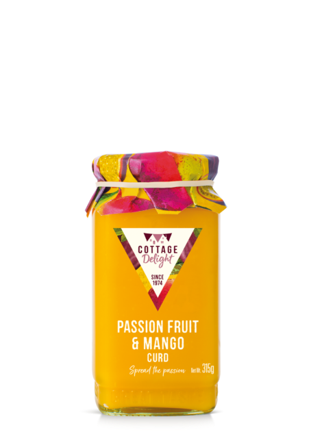 Passion fruit & mango curd